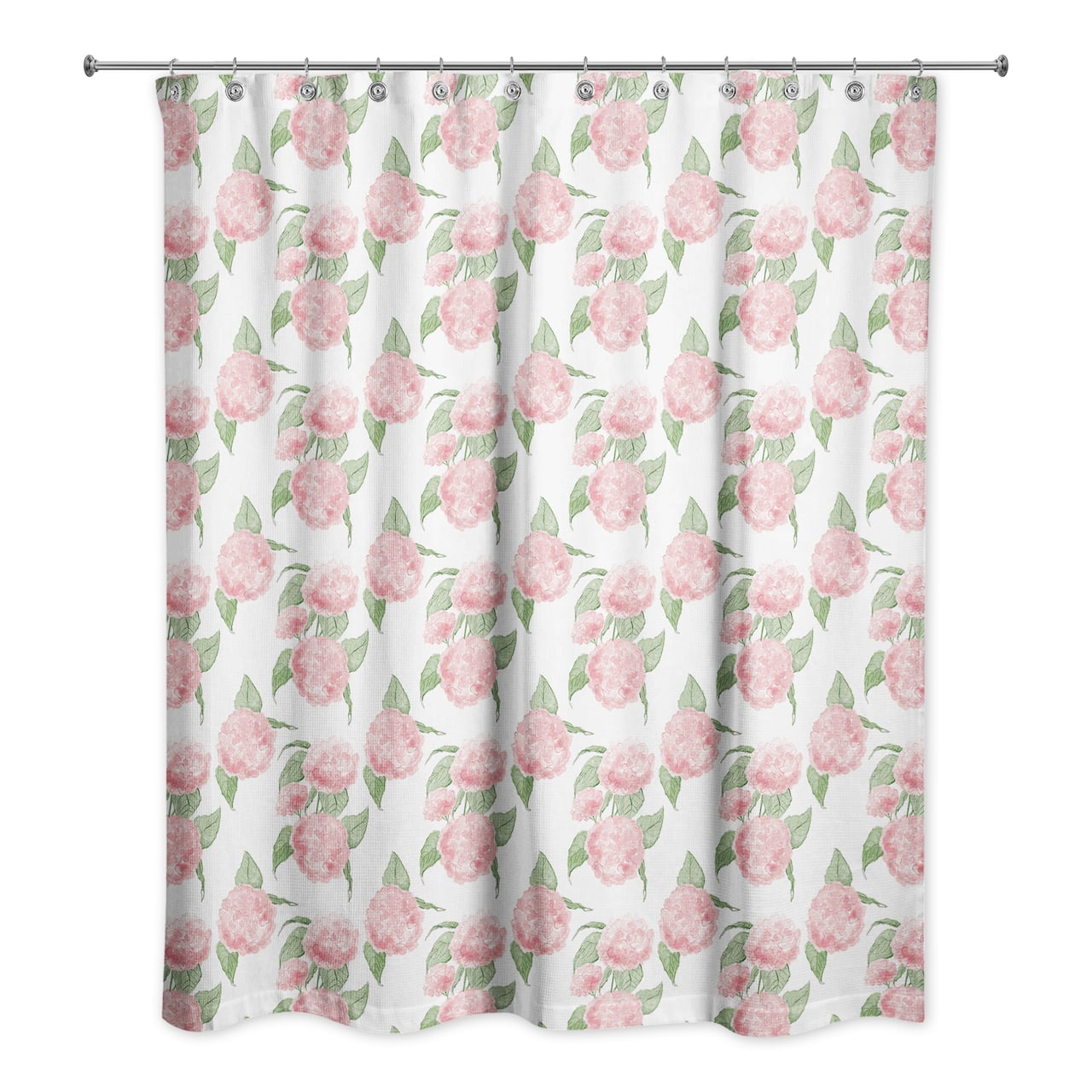 Pink Hydrangea Pattern 71" x 74" Shower Curtain